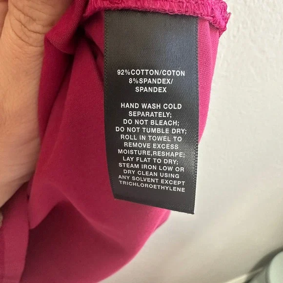 Lafayette 148 New York Long Sleeve NWT Magenta Pink Cotton Spandex Scoop Neck - Picture 4 of 6